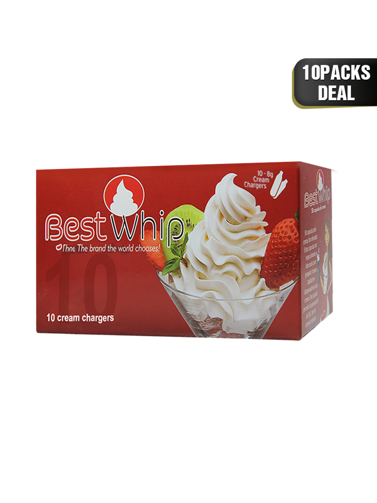 Buy BOM Best Whip Cream Chargers - 10 Pack x 10 (100 Pcs) Online