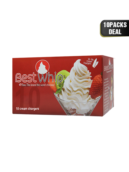 BOM Best Whip Cream Chargers - 10 Pack x 10 (100 Pcs)