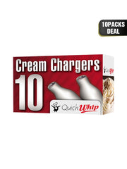 BOM QuickWhip Cream Chargers - 10 Pack x 10 (100Pcs)