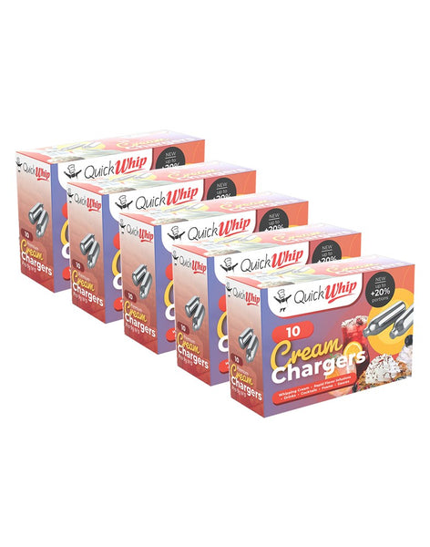 BOM Quick Whip Pro Cream Charger 10 Pack x 5(50Pcs)