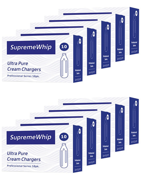 BOM SupremeWhip Cream Chargers - 10 Pack x 10 (100Pcs)