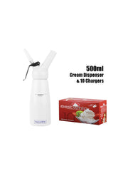 500 ML Supreme Whip Dispenser 500ML White & Best Whip Cream Charger 10Pack (8g)
